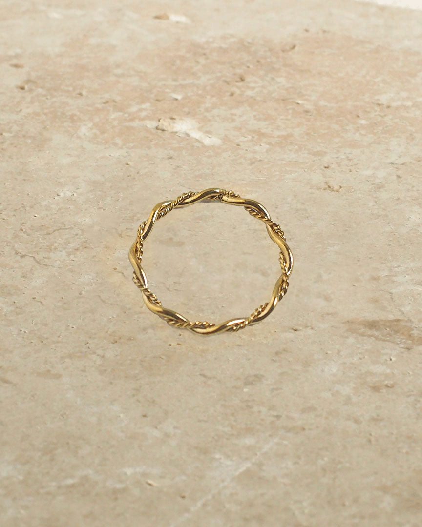 18k Gold Plated - Entwined Gold Ring