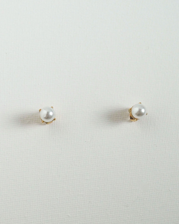 18k Gold Plated - Pearl Stud Earrings
