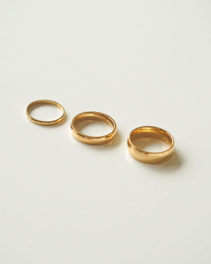 18K GOLD PLATED - CLASSIC GOLD RING BAND - Katherynloche