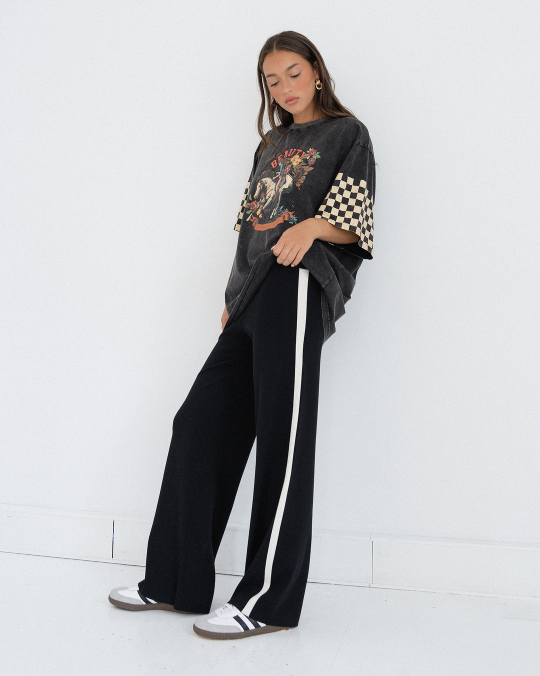 Saddle Up Vintage T-shirts Western Style (Charcoal)