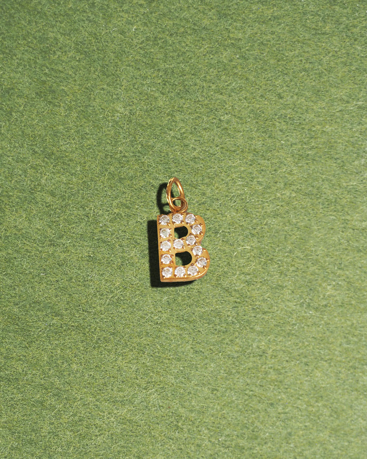 18k Gold Plated - DYO CZ Initial Charm