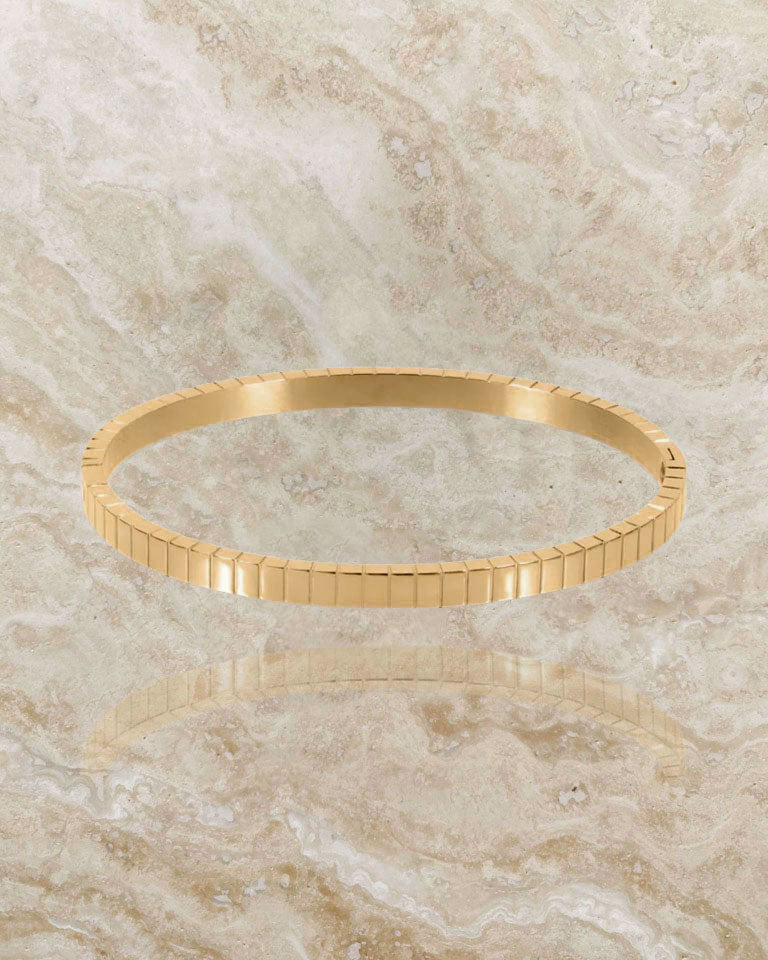 18K gold plated - Marcello Gold Bangle - Katherynloche
