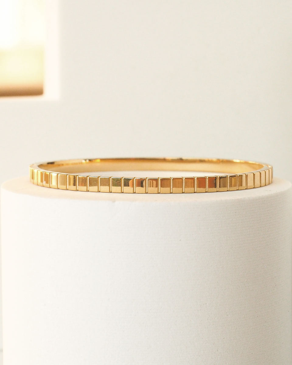 18K gold plated - Marcello Gold Bangle - Katherynloche