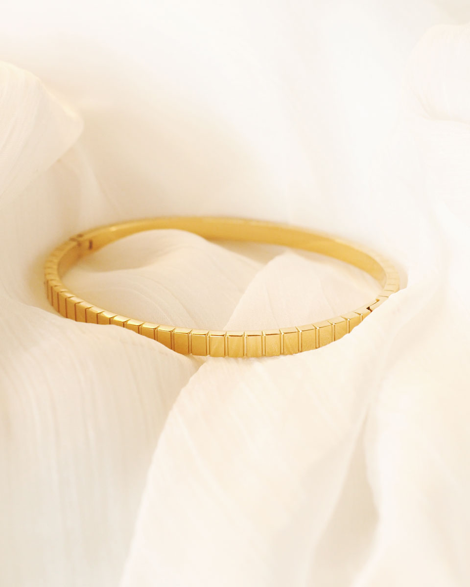 18K gold plated - Marcello Gold Bangle - Katherynloche
