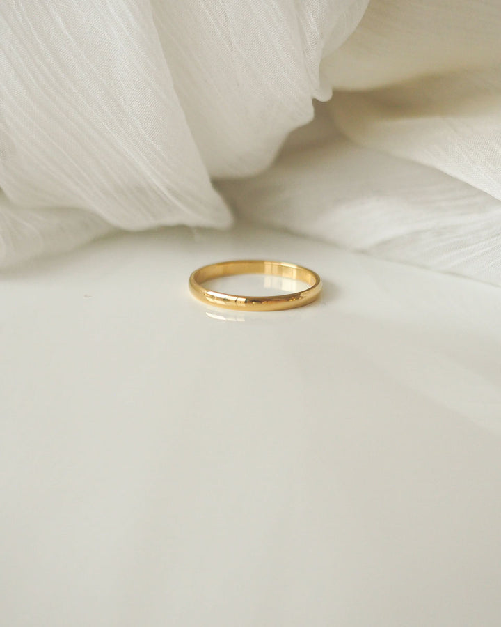 18K GOLD PLATED - CLASSIC GOLD RING BAND - Katherynloche