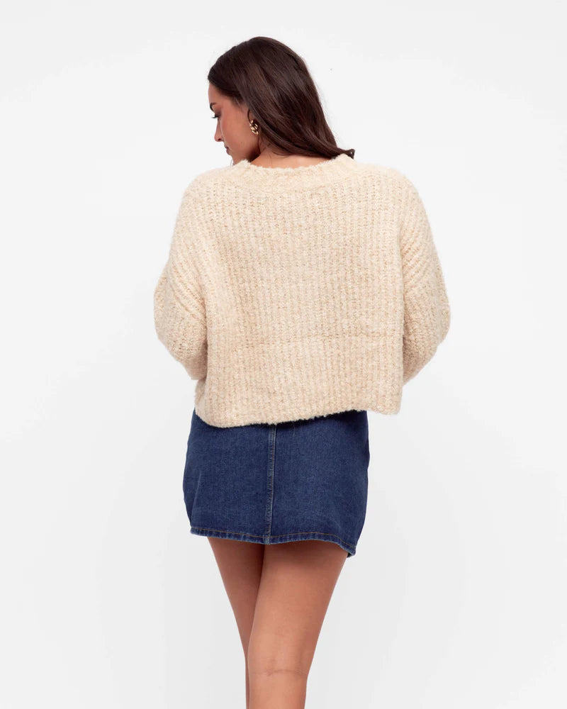 Oversized Butter Yellow Cardigan