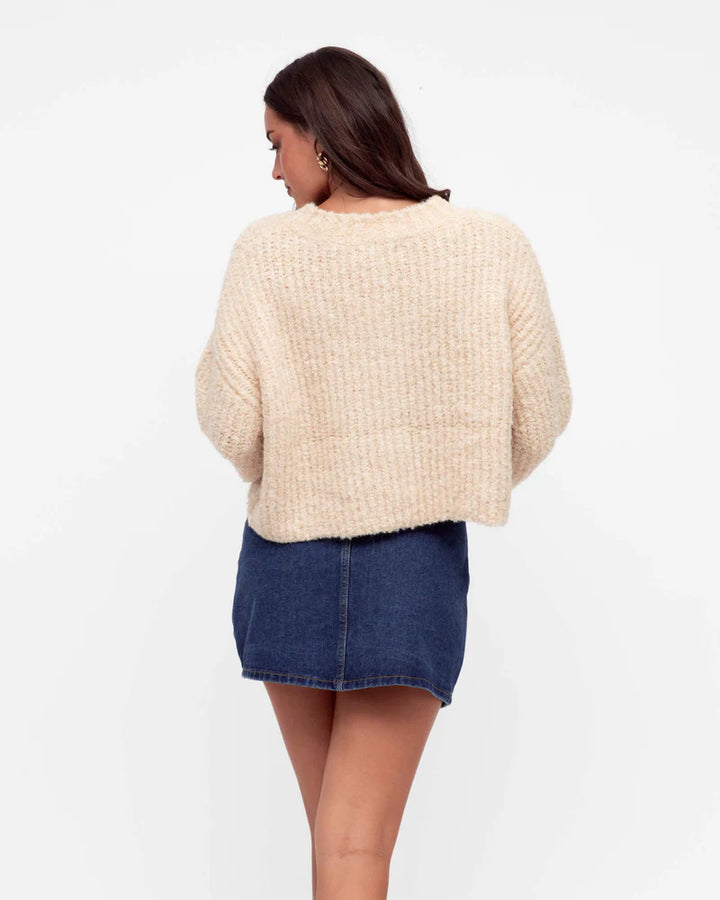 Oversized Butter Yellow Cardigan