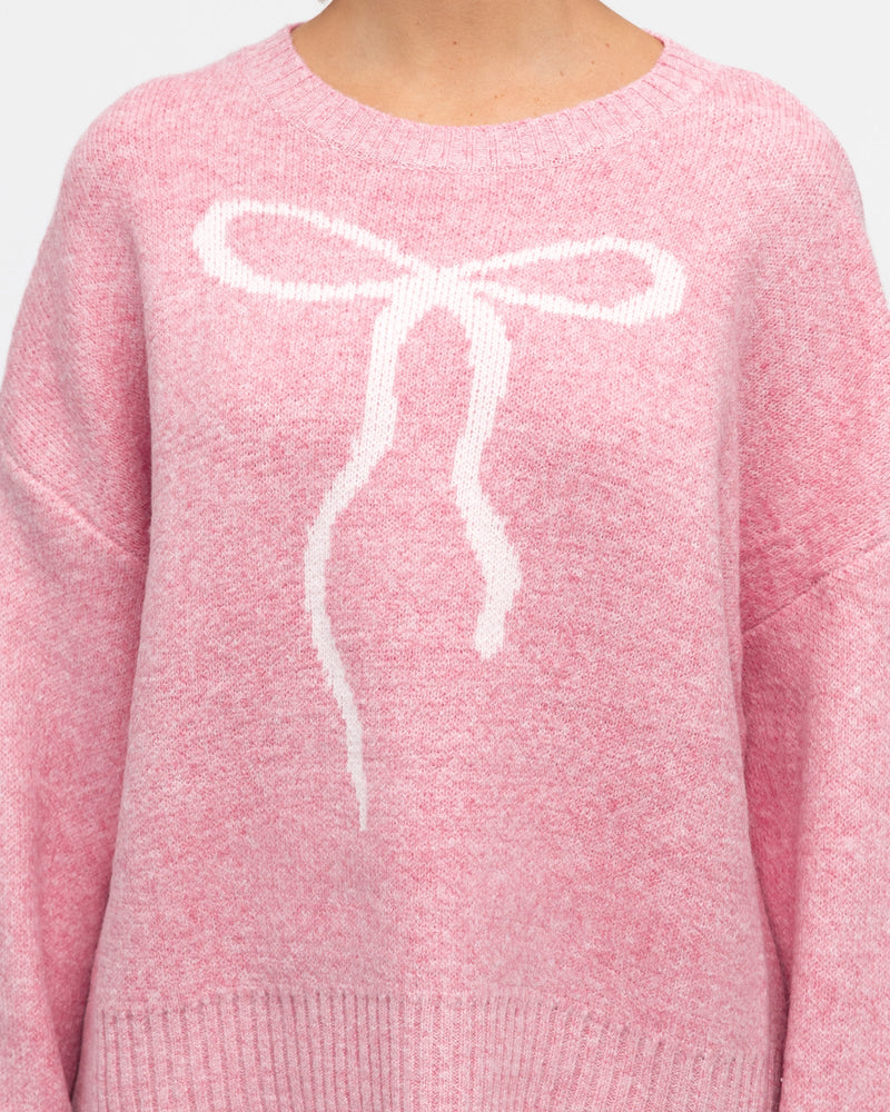 Pink Bow Knit Jumper