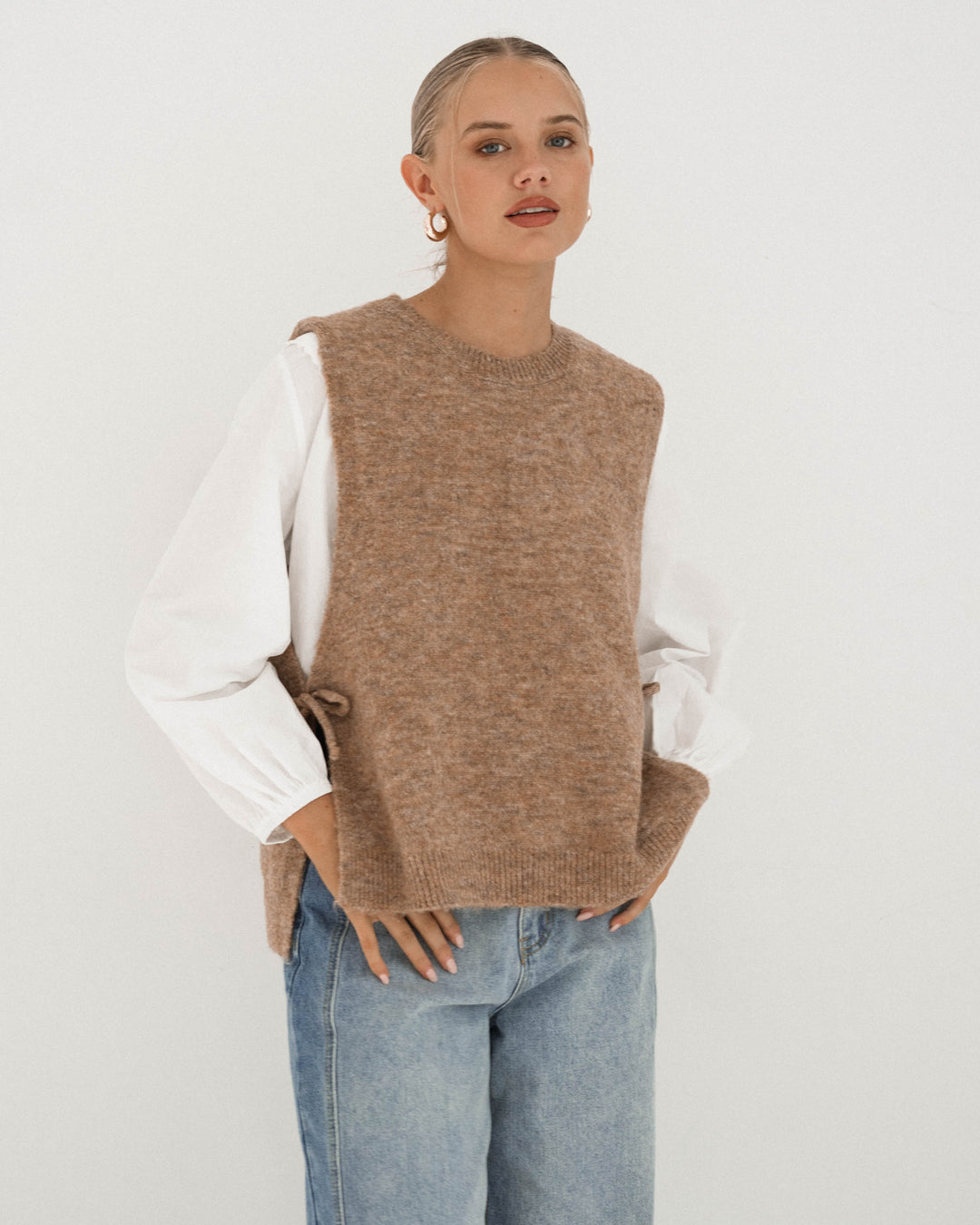 Wool-blend Sleeveless Jumper Vest