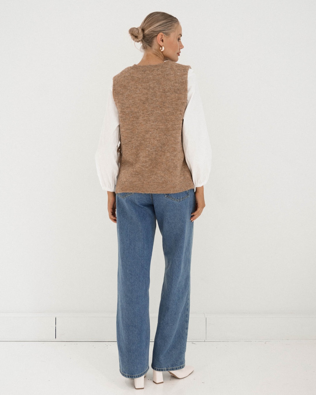 Wool-blend Sleeveless Jumper Vest