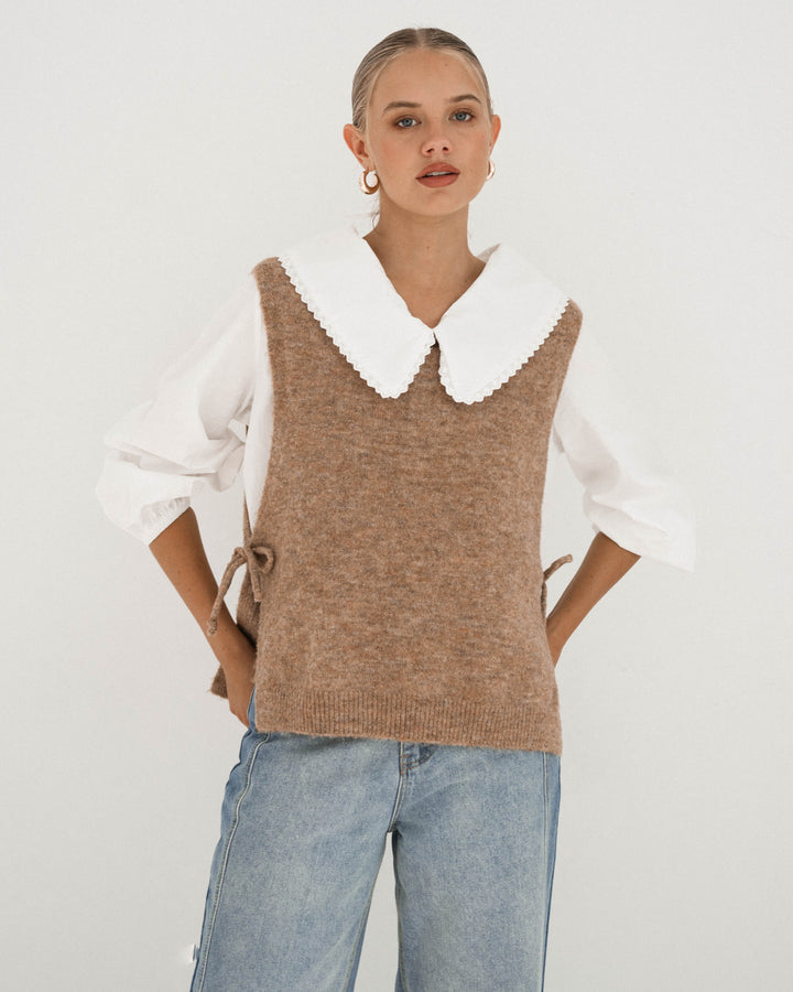 Wool-blend Sleeveless Jumper Vest