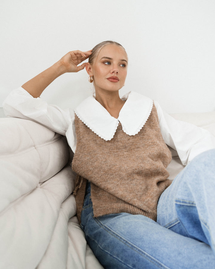 Wool-blend Sleeveless Jumper Vest