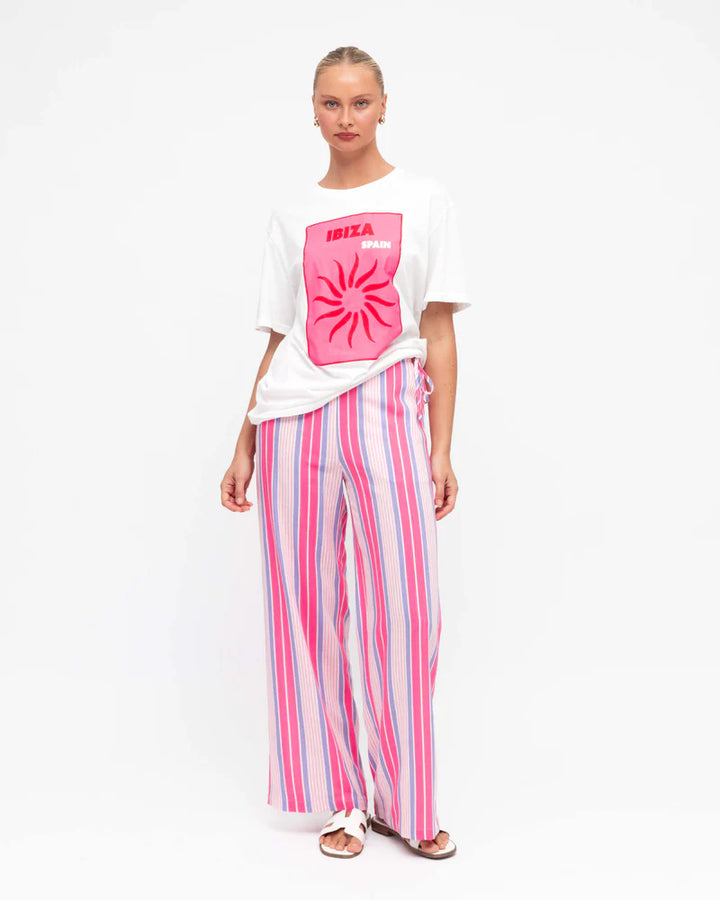 Pink Stripe Long Pants
