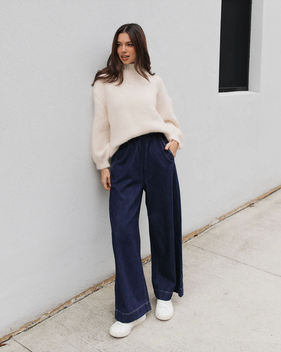 Denim Wide leg pants