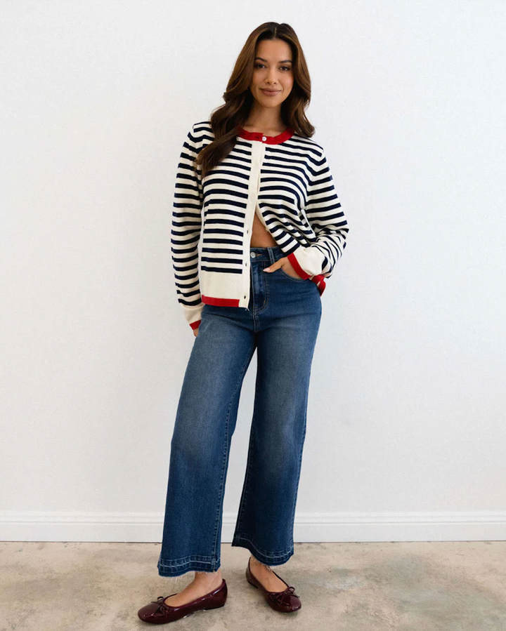 Classic stripe Knit Cardigan