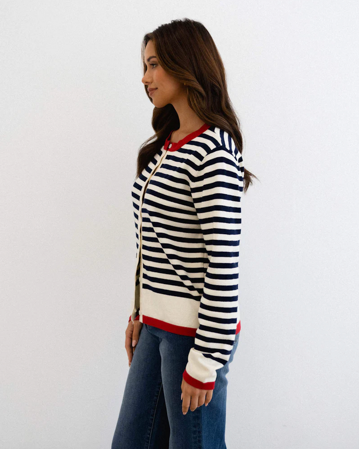 Classic stripe Knit Cardigan