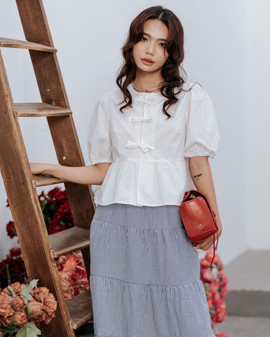 Cotton Poplin Tie Top