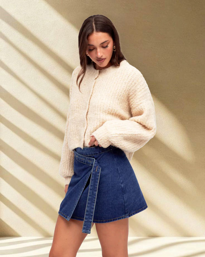 Oversized Butter Yellow Cardigan