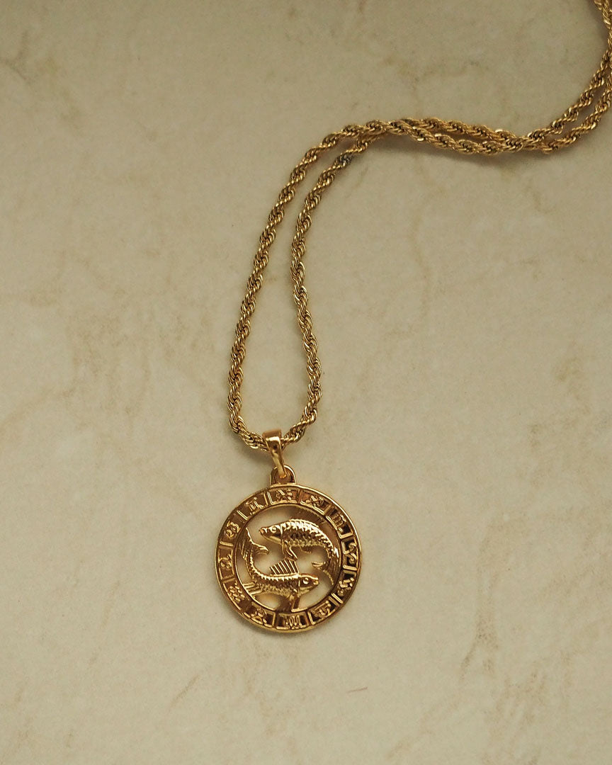 Zodiac Necklace (Rope Chain) - Katherynloche