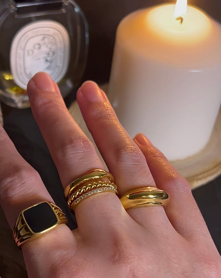 18K gold plated -  Samara Gold Ring (2 Styles) - Katherynloche