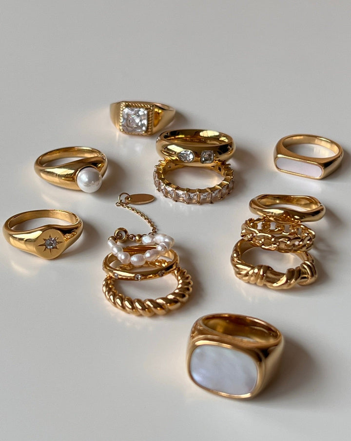 18k gold plated - Pearl ring - Katherynloche