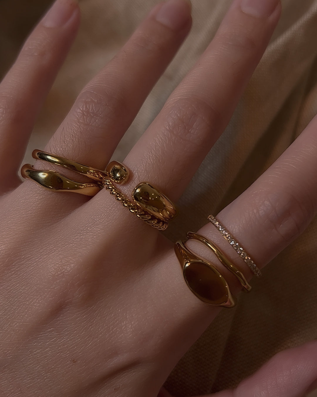 18K gold plated -  Samara Gold Ring (2 Styles) - Katherynloche