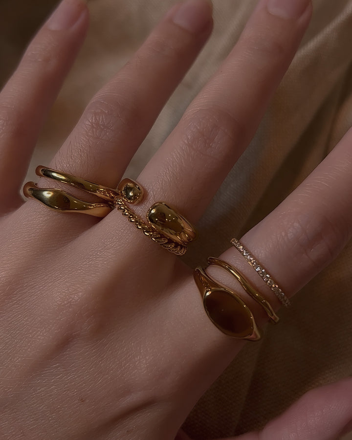 18K gold plated -  Samara Gold Ring (2 Styles) - Katherynloche