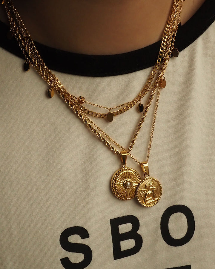 18K gold plated -   Angel Pendant Necklace - Katherynloche