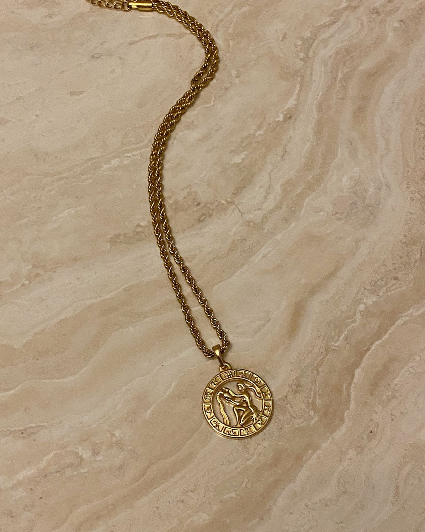 Zodiac Necklace (Rope Chain) - Katherynloche