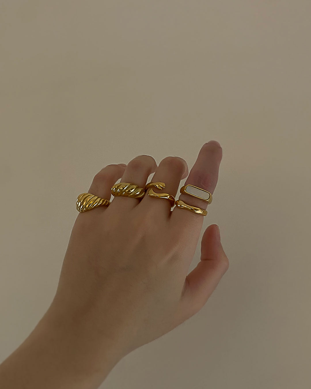 18K gold plated -  Samara Gold Ring (2 Styles) - Katherynloche