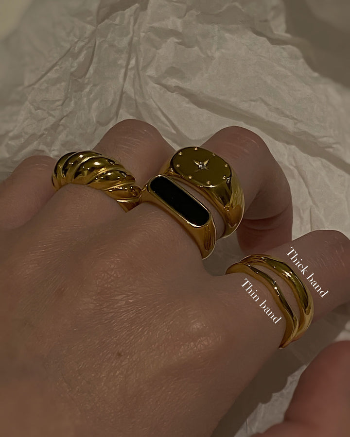 18K gold plated -  Samara Gold Ring (2 Styles) - Katherynloche