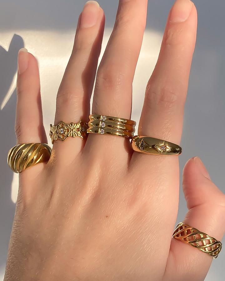 18k gold plated - Mesh gold ring - Katherynloche