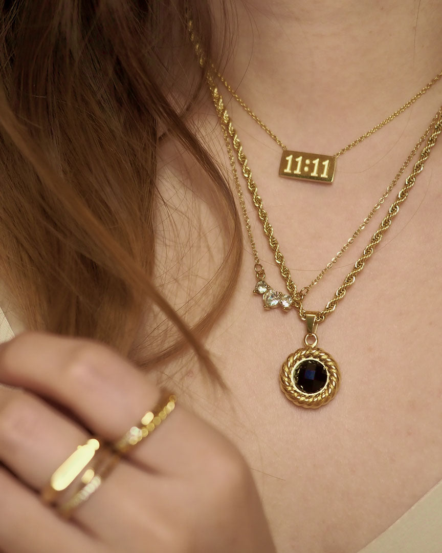 18k gold plated - Holly stone necklace - Katherynloche