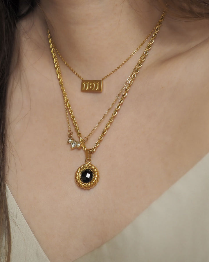 18k gold plated - Holly stone necklace - Katherynloche