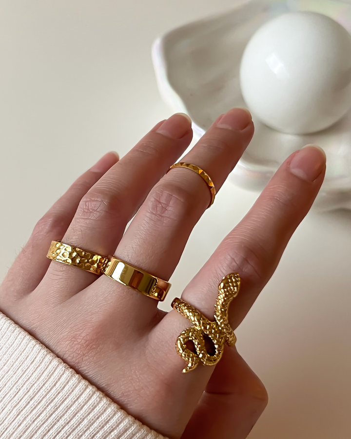 18K GOLD PLATED - Serpent GOLD RING - Katherynloche