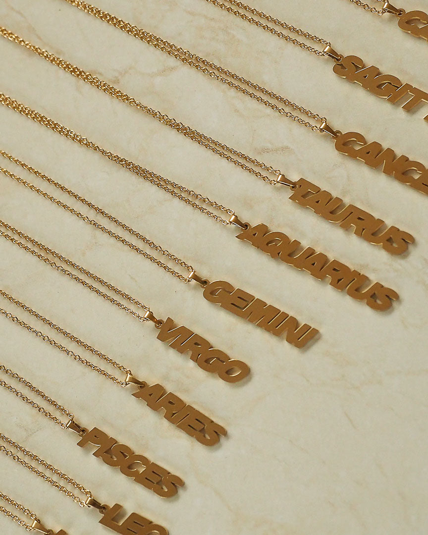 18K Gold Plated -  Maje Zodiac Gold Necklace - Katherynloche