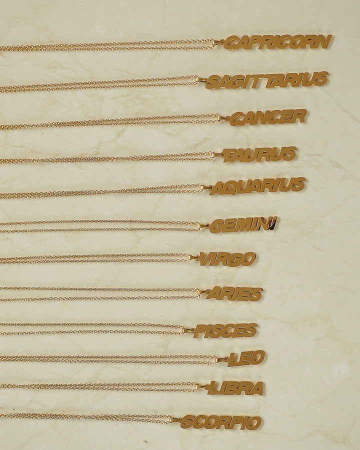 18K Gold Plated -  Maje Zodiac Gold Necklace - Katherynloche