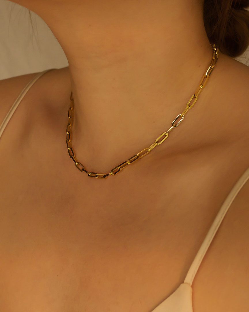 18k gold plated - Bamhi Link Chain Necklace - Katherynloche