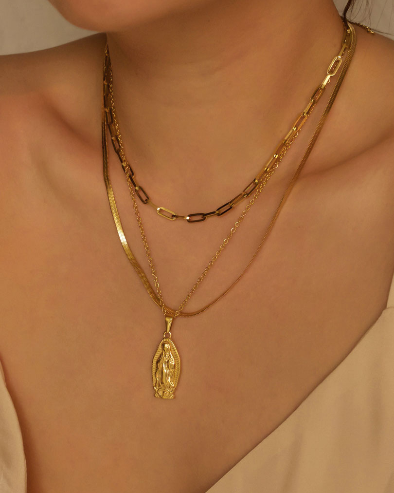 18k gold plated - Bamhi Link Chain Necklace - Katherynloche