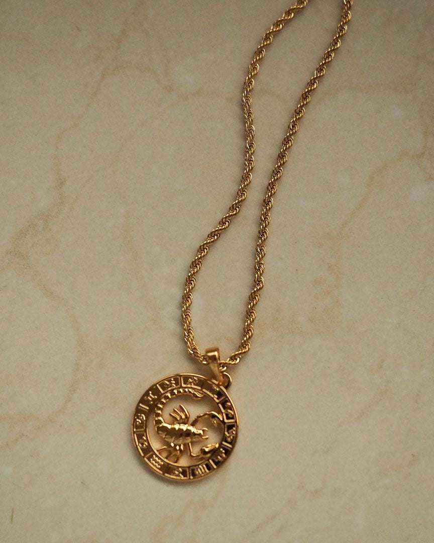 Zodiac Necklace (Rope Chain) - Katherynloche