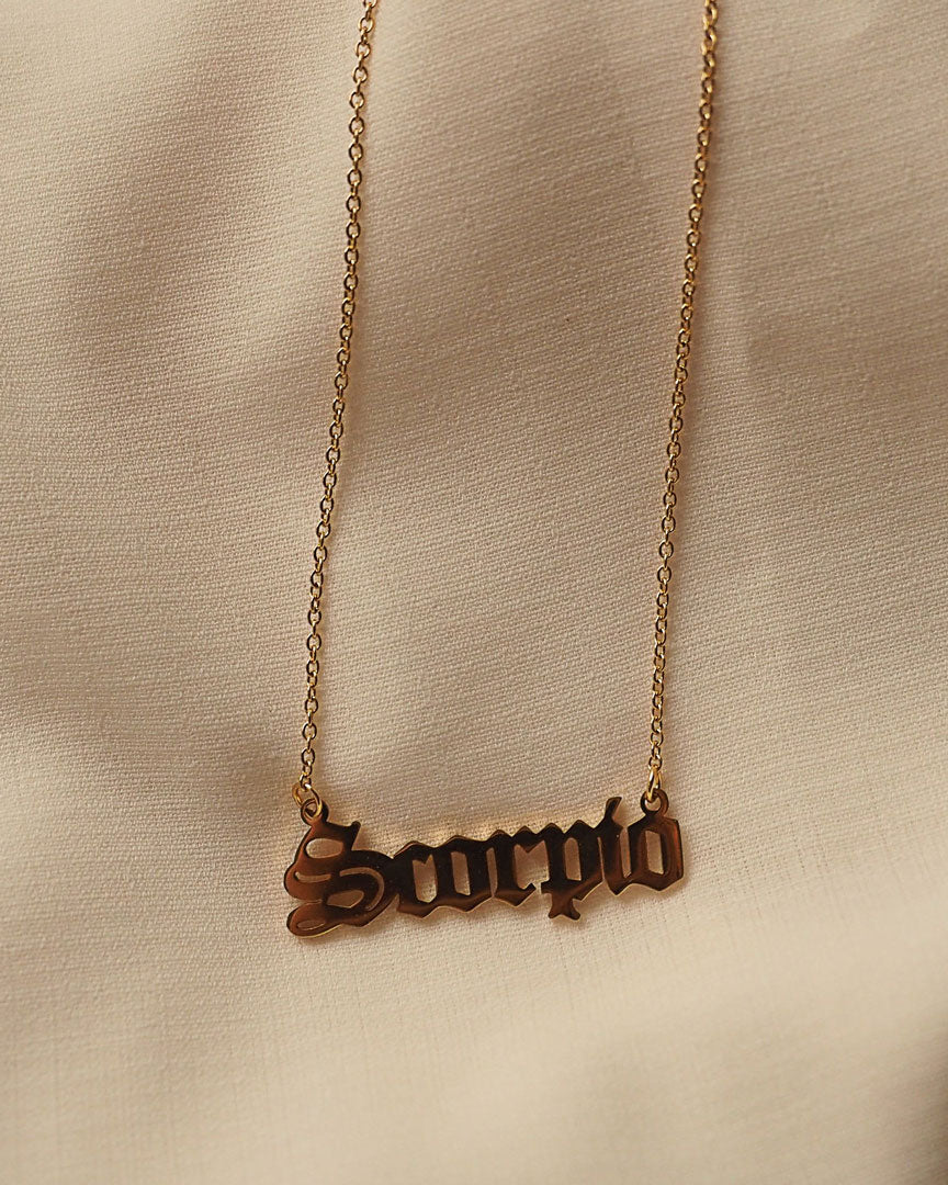 18K Gold Plated -  Jeulia Zodiac Gold Necklace - Katherynloche