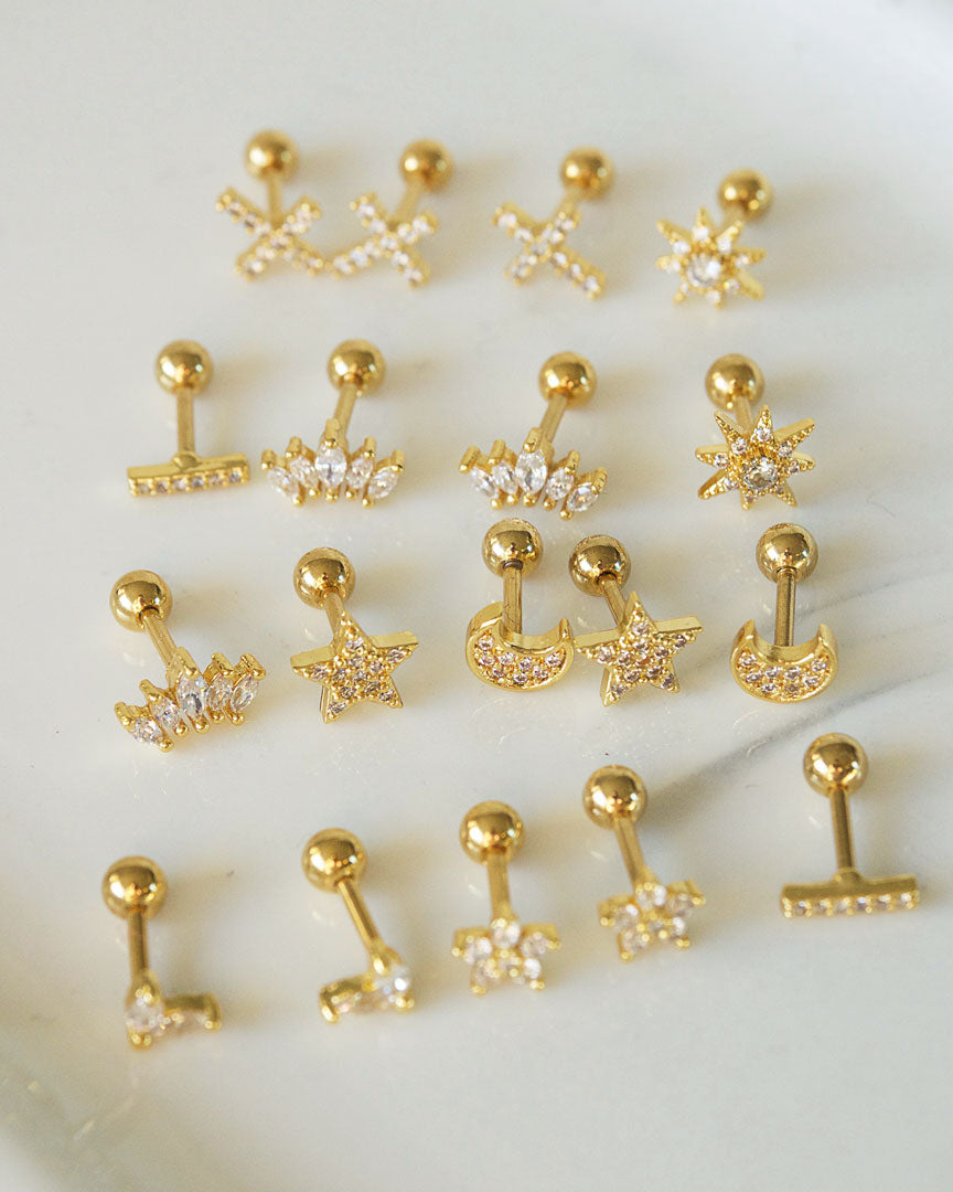 Stainless Steel - Cross Stud Earrings - Katherynloche