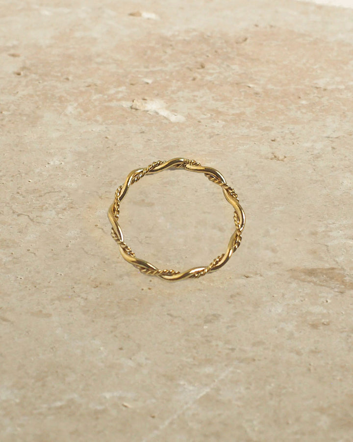 18k Gold Plated - Entwined Gold Ring