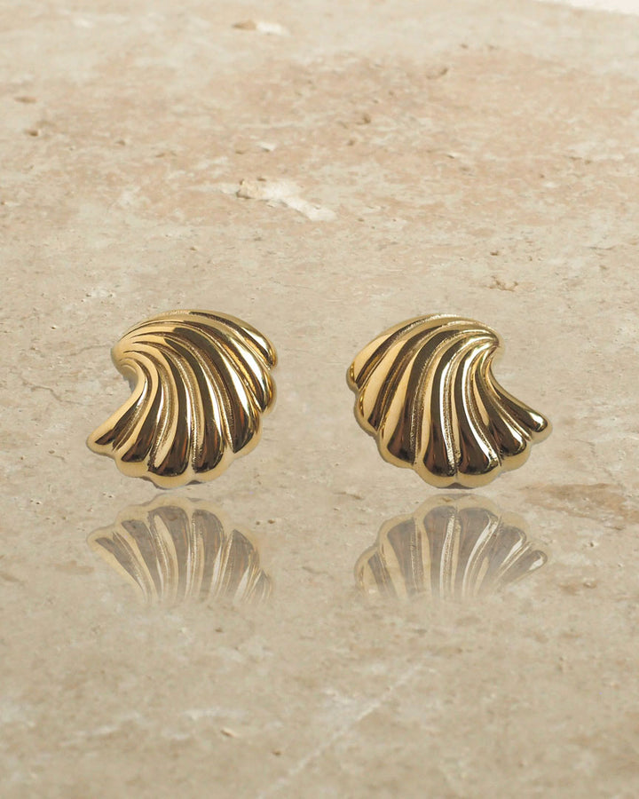 18k Gold Plated - Vintage Inspired Wing Stud Earrings