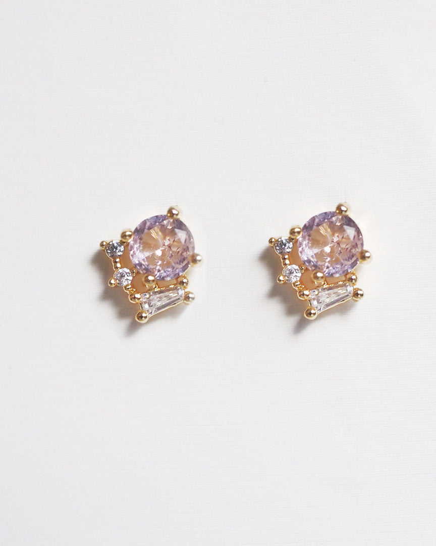 STAINLESS STEEL - Navia CZ STUD EARRINGS - Katherynloche