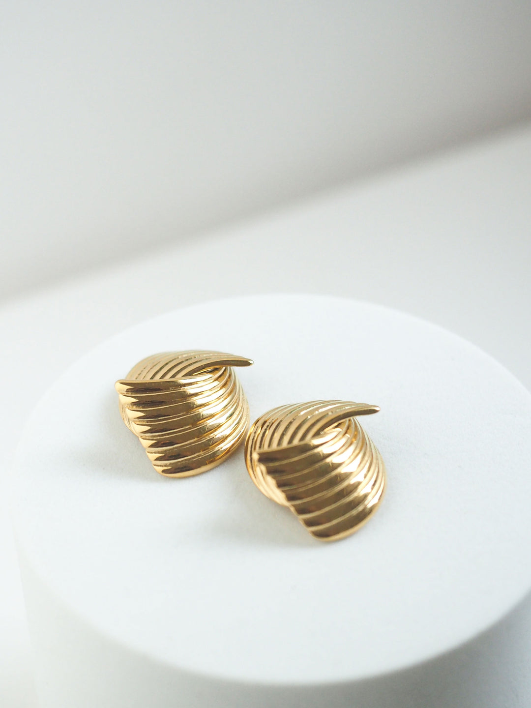 18k Gold Plated - Vintage Inspired Gold Stud Earrings