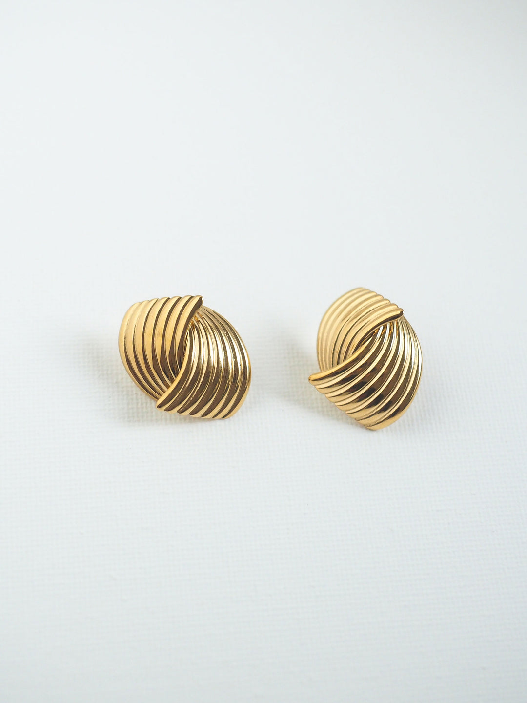 18k Gold Plated - Vintage Inspired Gold Stud Earrings