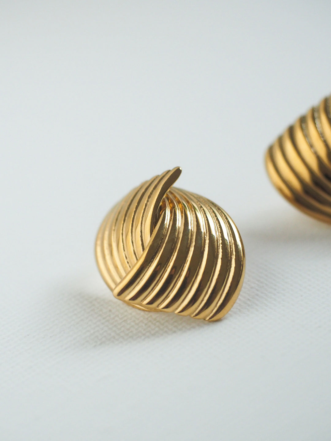 18k Gold Plated - Vintage Inspired Gold Stud Earrings