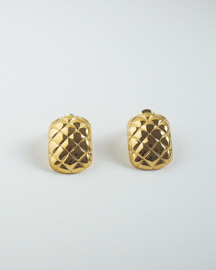 18k Gold Plated - Vintage InspiredTextured Stud Earrings