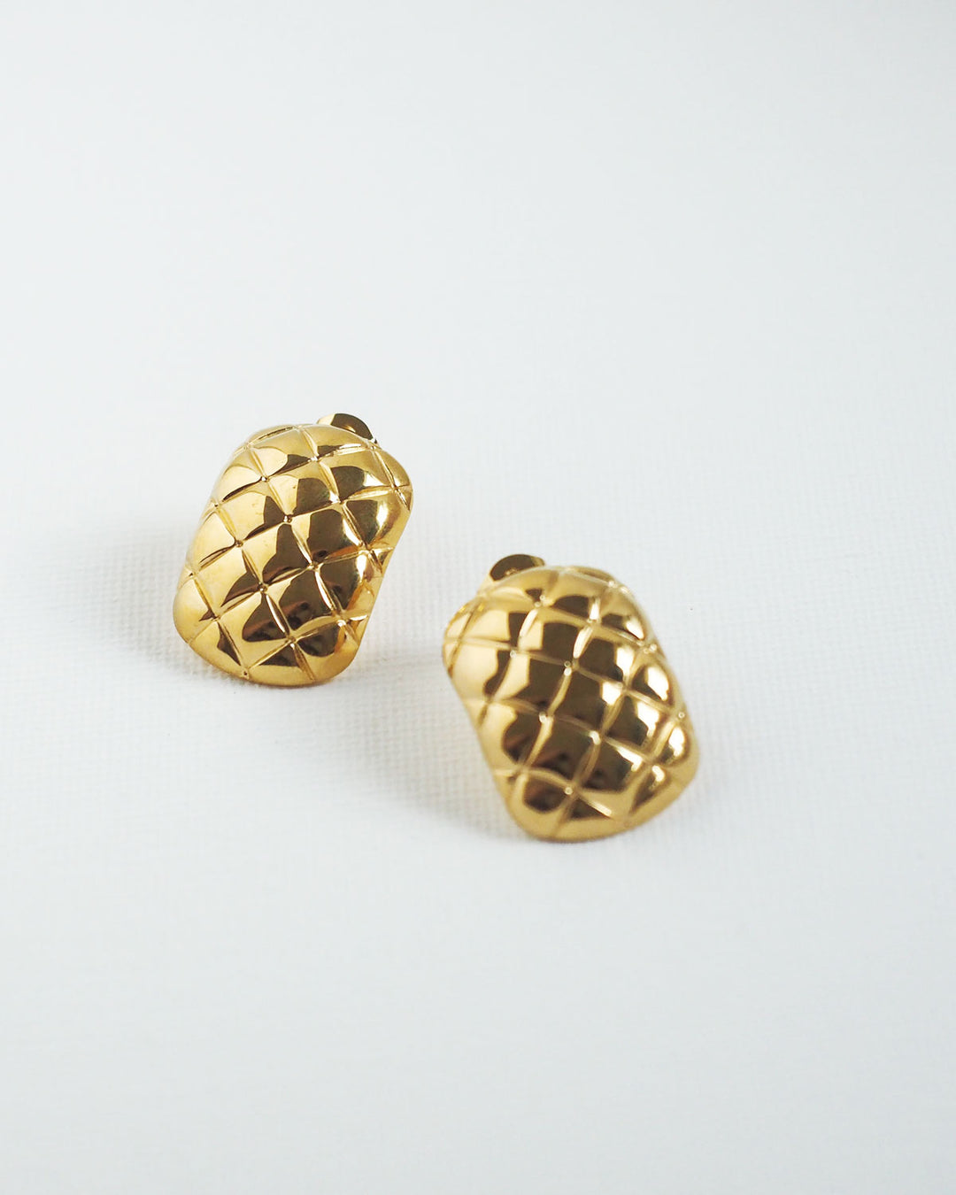 18k Gold Plated - Vintage InspiredTextured Stud Earrings